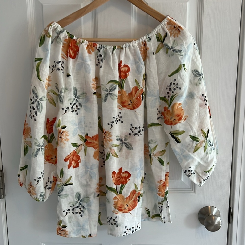 Hester & Orchard Linen Floral Top - Picture 2 of 9